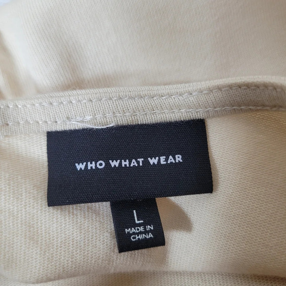 Who What Wear Cream Cottagecore Cotton Maxi Dress sz L - Picture 6 of 9